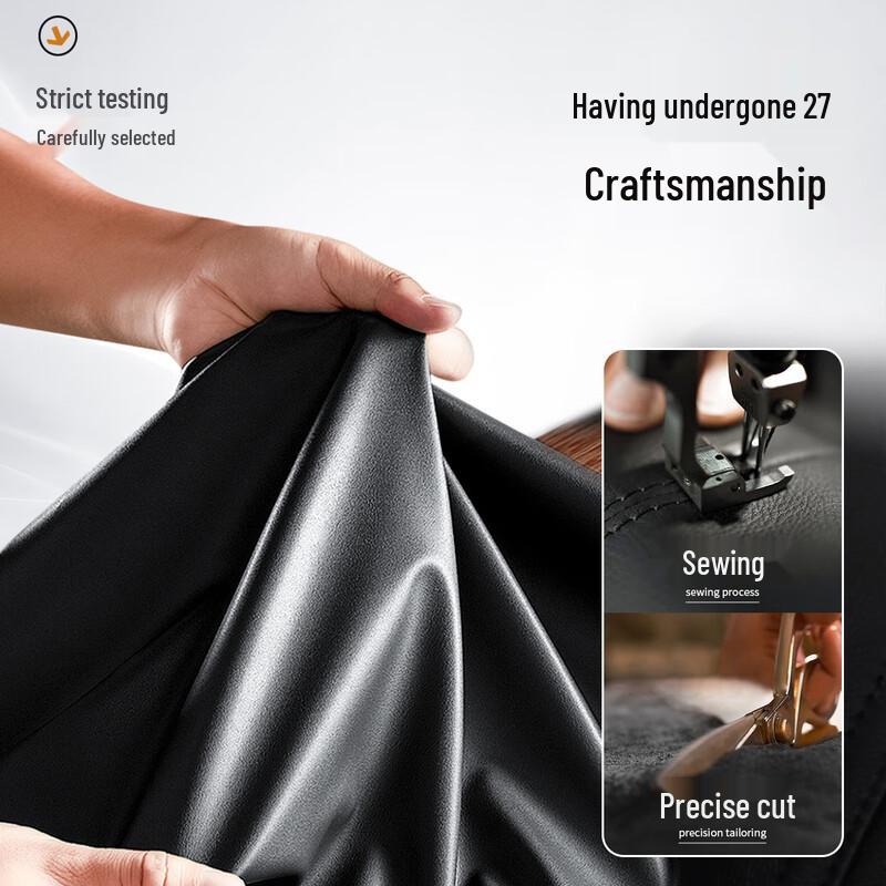 Men's Genuine Sheepskin Leather Windproof Lapel Jacket