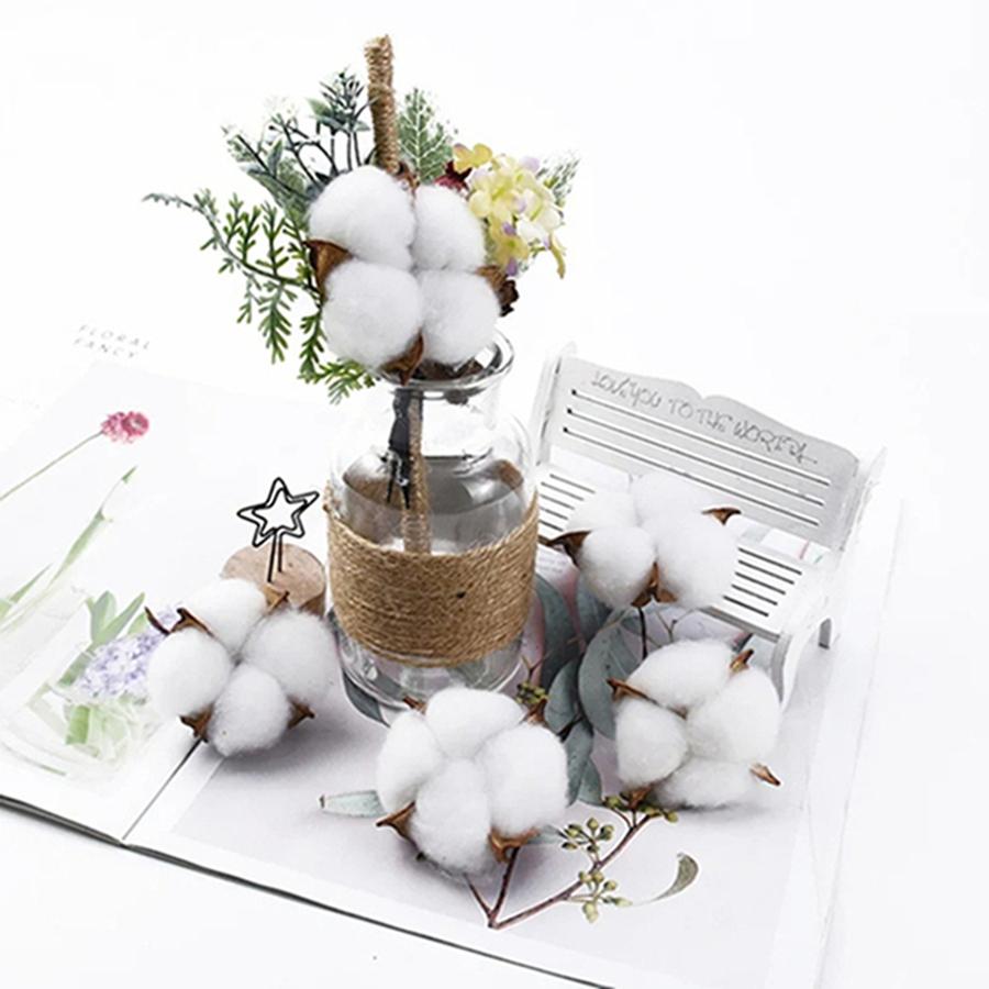 10/20Pcs Artificial Flowers Hot Sale Cotton Balls Christmas Decoration Photograph Prop Wreath Wedding Holding Home Diy Accessory