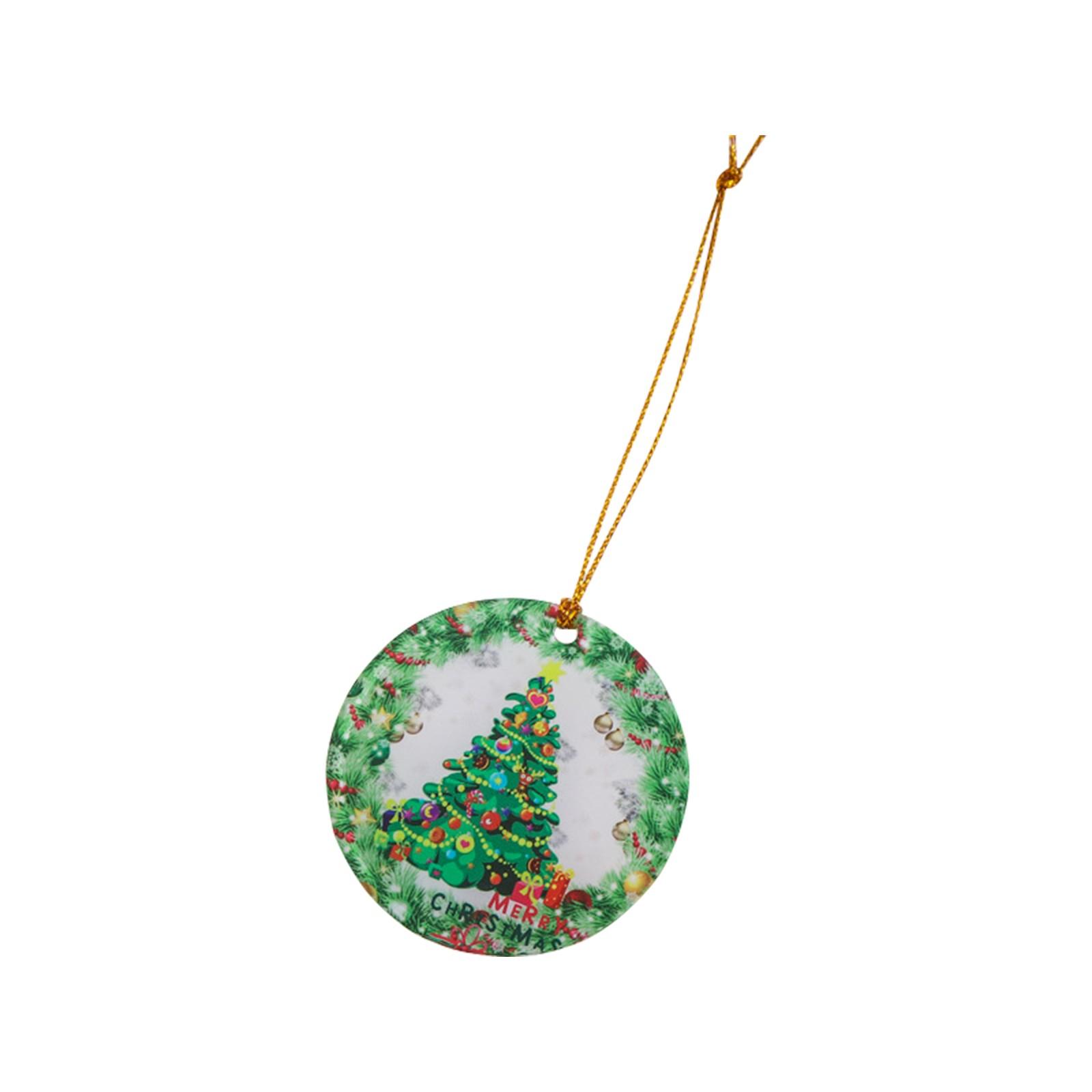 

Плоский акриловий ялинковий кулон для ялинкових прикрас One Size