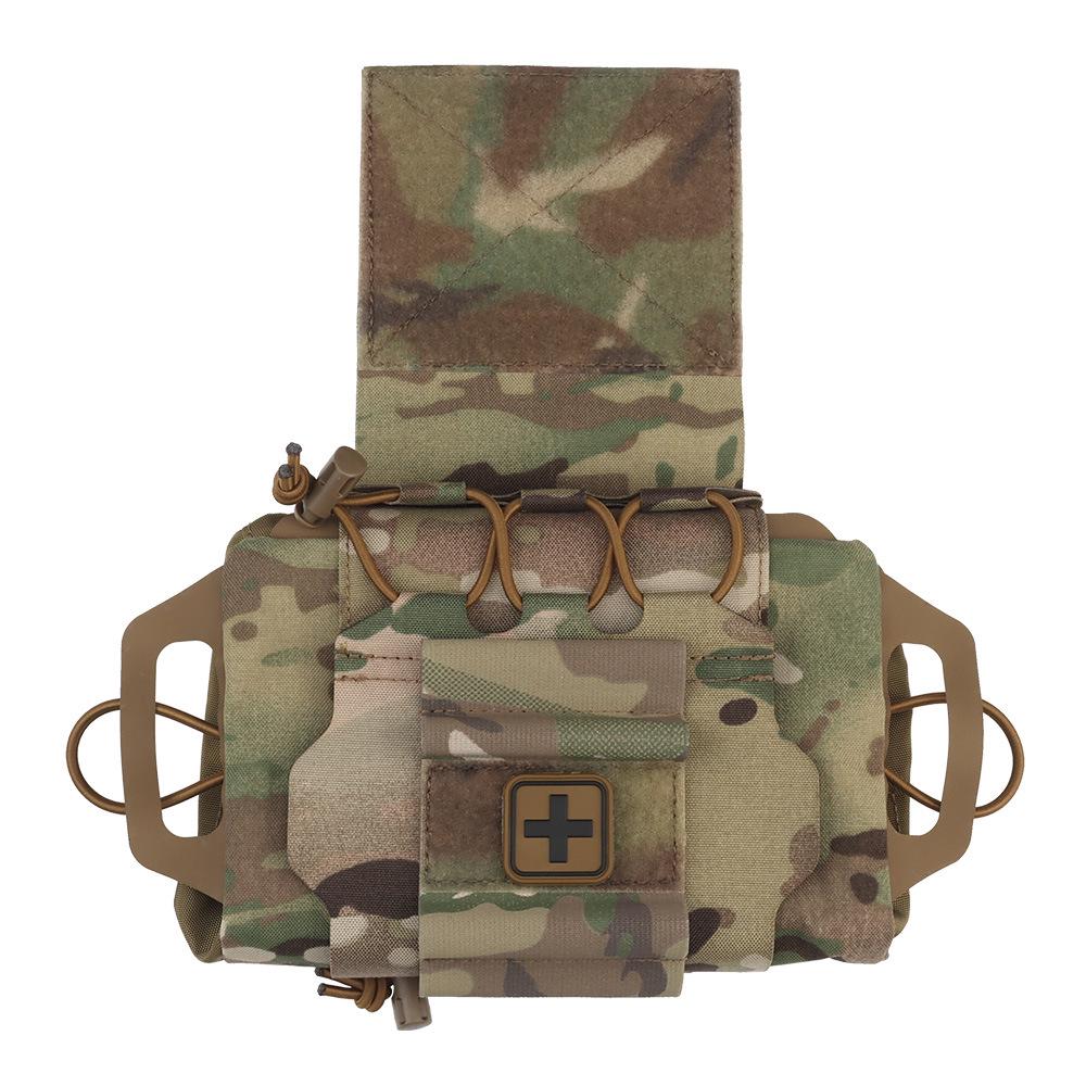 Medium Tactical First Aid Kit with Quick Deployment Pull Tab and Hook & Loop Closure