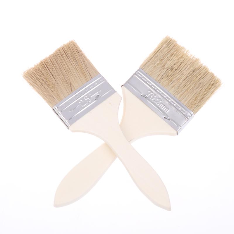 10Pcs Pig Mane Brushes Long Handle Bristle Tools for Plastering and Painting Art Handicraft Workshop Use