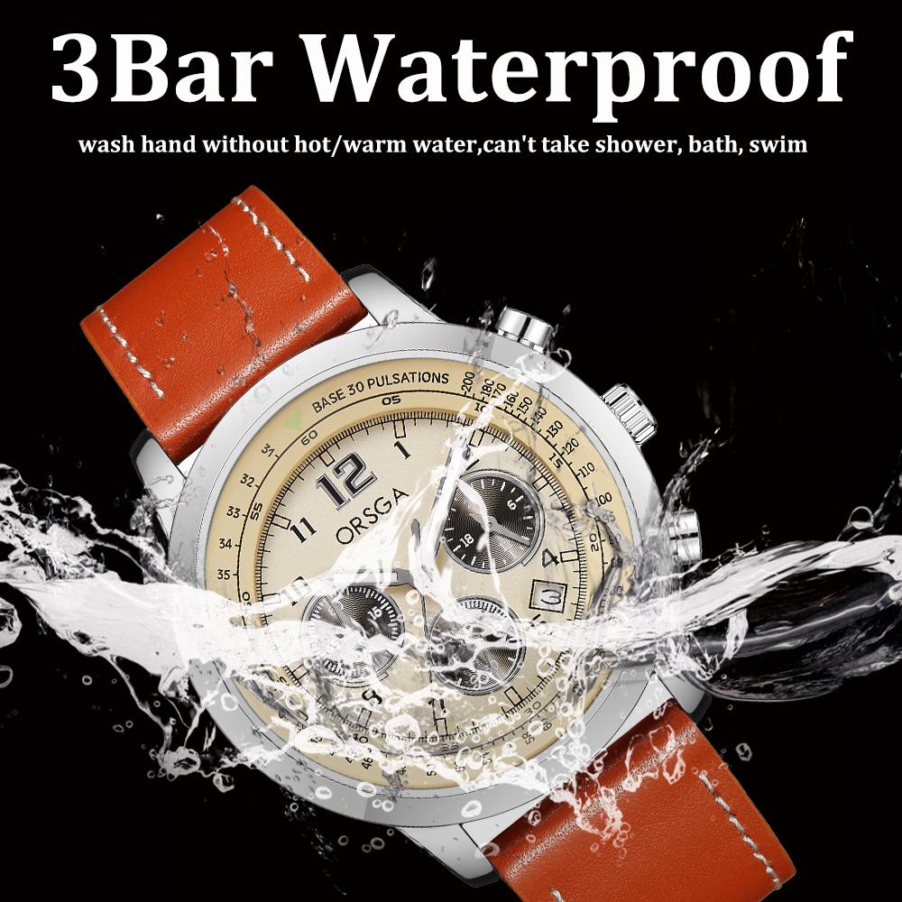 Fashion Multifunctional Chronograph Men's Watches Luxury Quartz Stainless Steel Waterproof Wristwatch Reloj De Hombre