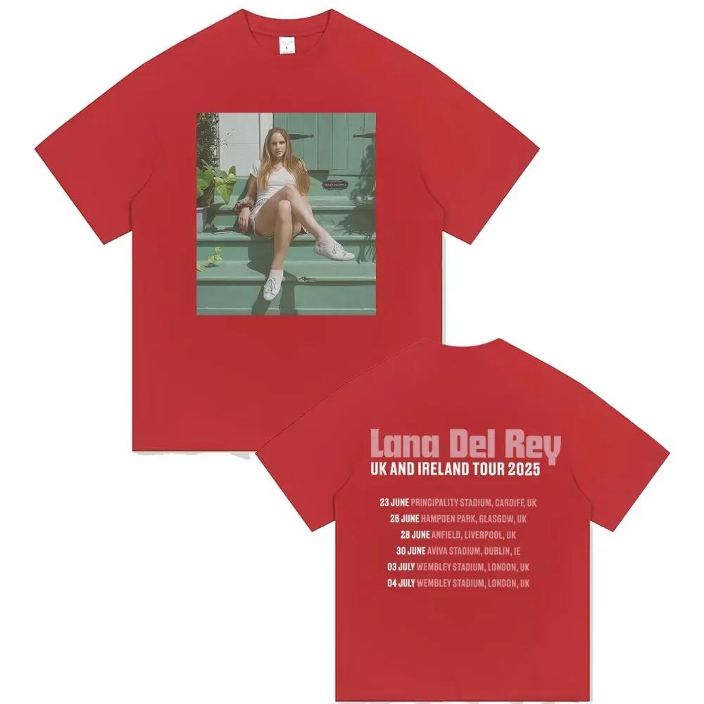 Lana Del Rey "UK & Ireland Tour 2025" Unisex Heavyweight Cotton Concert Merch Oversized Streetwear T-Shirt