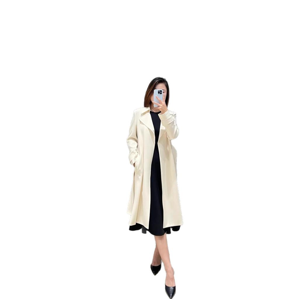 Autumn 2025 Women's Triacetate Blend Trench Coat
