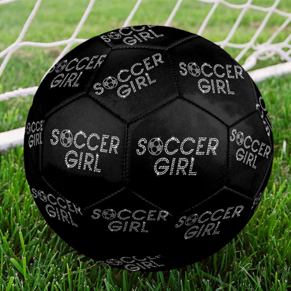 1pc Soccer Girl Sparkle Size 5 Soccer Ball Professional Match Training Football Indoor &Outdoor Sports Ball Lightweight Durable C6562