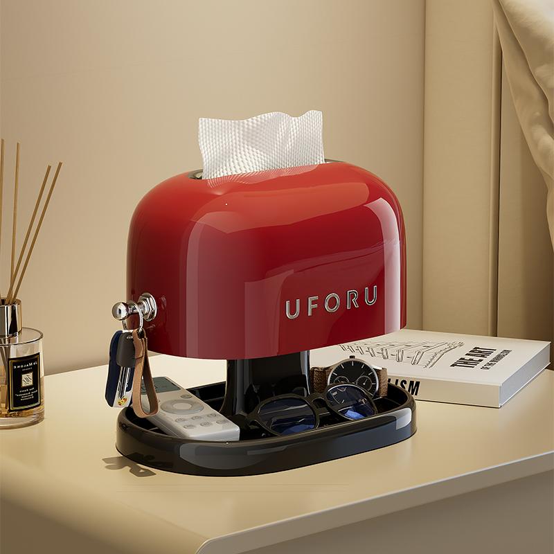 Uforu Creative Tissue Box Organizer: Retro Design with Senior Sense – Perfect for Student Dorms & Living Room