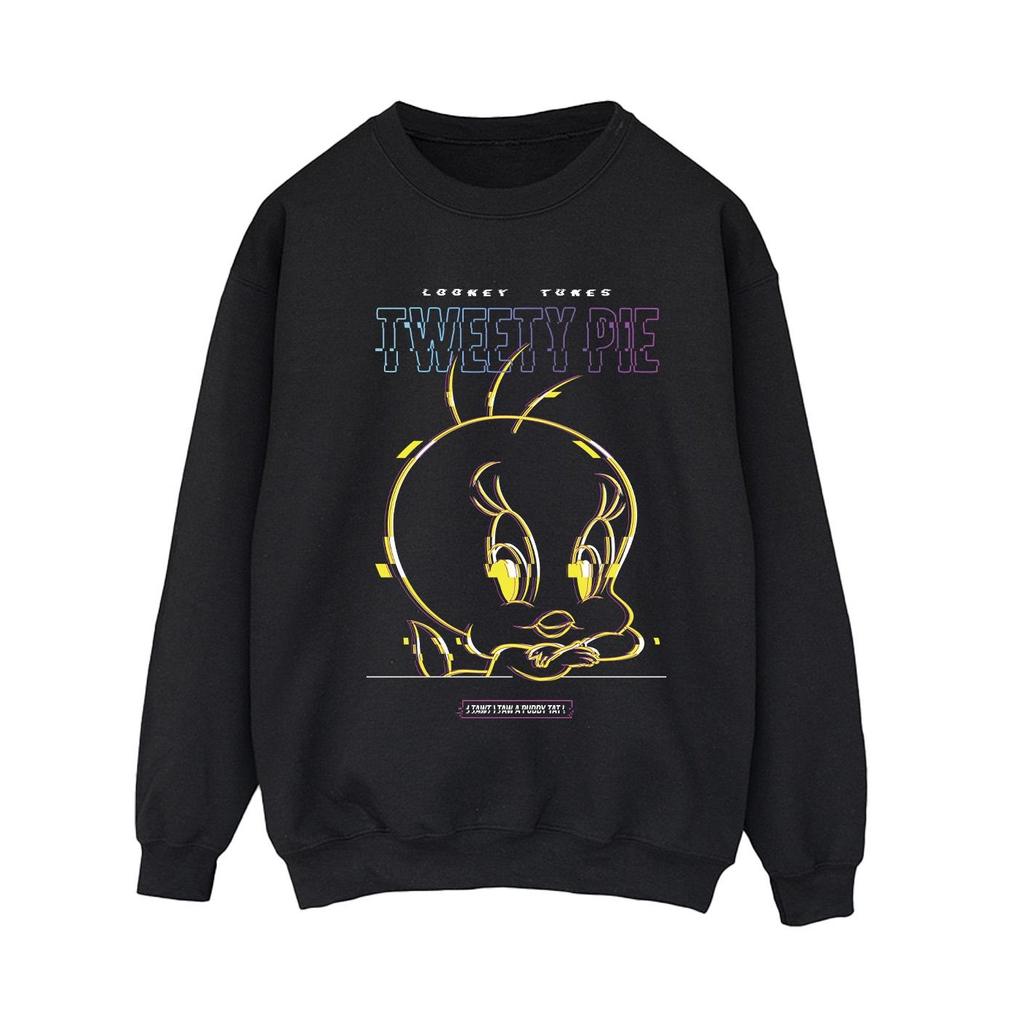 Looney Tunes Womens/Ladies Tweety Glitch Sweatshirt