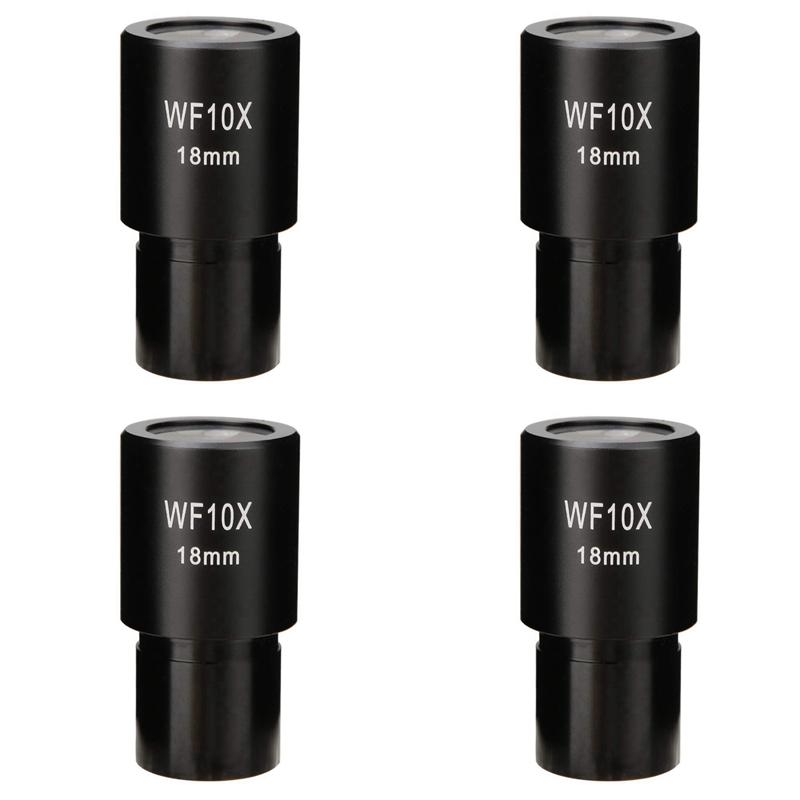 A96I-4X 10X Mikroskop Okular Weitwinkel Optische Linsen Adapter Feld 18Mm Professionelle Okularlinse Standard