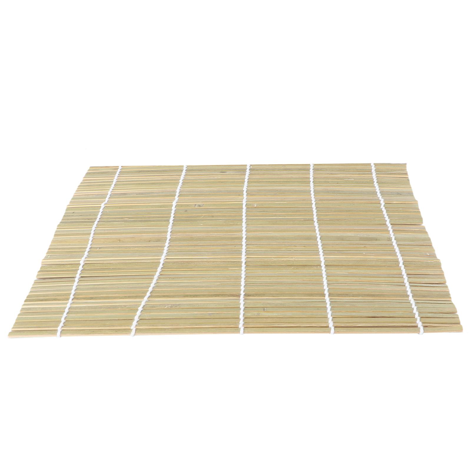 

1 шт. Бамбуковый коврик 24X24 см Дерево Хлопковая нить Инструмент для приготовления суши Для домашних маки-роллов Кухонная барная посуда Роллер для суши хаки
