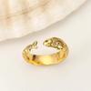 Vintage Ancient Lucky Koi Fish Charm Open Ring for Women Men Boho Animal Adjustable Rings Good Fortune Y2K Aesthetic Jewelry