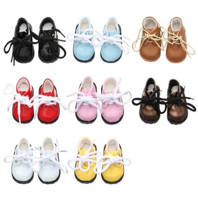 Handmade Gifts for 1/6 Doll Mini Clothing Bright Leather Shoes Doll Accessories Doll Shoes