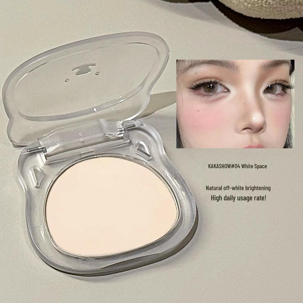 Kakashow Matte Highlight & Contour Powder: Brighten Face, Nose, and Side Shadow with White Matte Finish.
