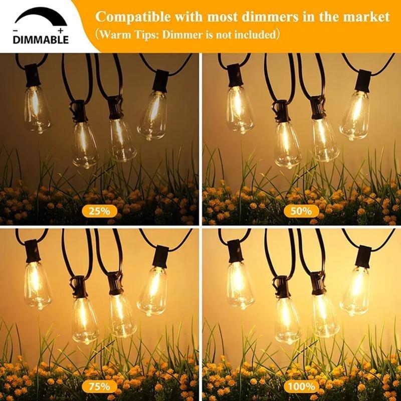 LED Solar String Light ST38 Shatterproof Replacement Bulb Solar Garland For Patio Garden Backyard Christmas Decoration