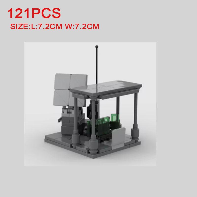 MOC Building Blocks Military Scene Character Accessories Assembled Artillery Mech Radar Receiving Station Bricks Gift Toy K063
