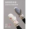 Winter Cold-proof Velvet Windproof Ski Gloves with Fingers Stuffed Outdoor Riding Electric Vehicle Warm Female Cross Mirror