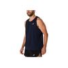 Asics Logo Round Neck Sleeveless Vest Men tops Midnight-Blue 2011D295-400
