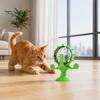Windmill Cat Treat Dispenser Dispenser, Interactive Rotating Food Toy, Suction Feeder Cup Fun Puzzle for Indoor Cats Solo Play, Mental Stimulation