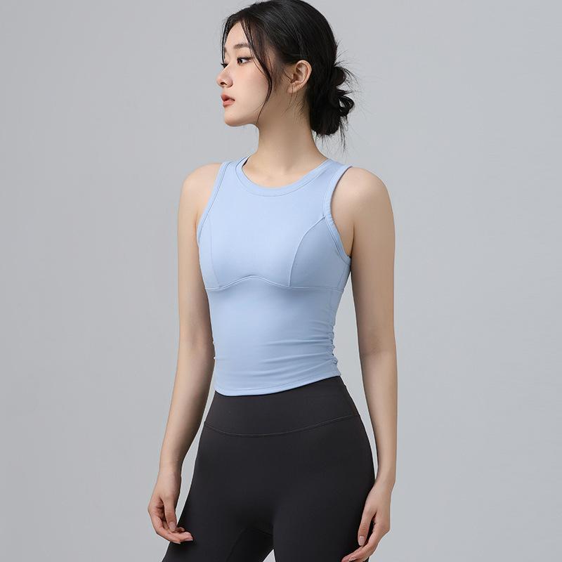 Women's Shockproof Sports Vest for Running & Yoga - 2026 Fitness Training Top