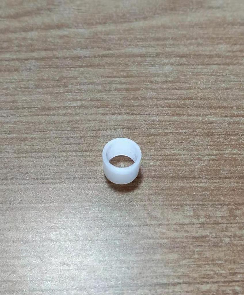 304 Stainless Steel Glass Clamp with Black Countersunk Gasket and White Sleeve for Stair and Balcony Guardrails