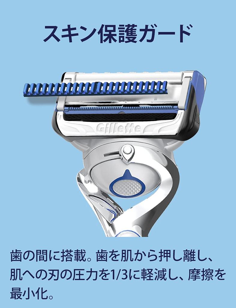 Gillette Razor with 3 Replacement for Sensitive Skin Men's SkinGuard, Blades,