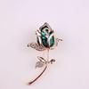 Elegant Rose Bow Tie Brooch Pin