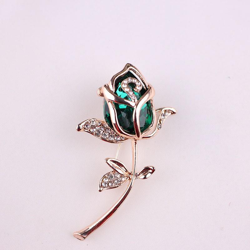 Elegant Rose Bow Tie Brooch Pin