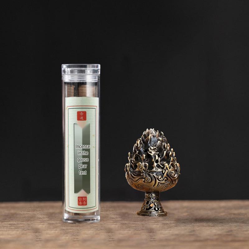 Retro Mini Hollow-Out Boshan Incense Burner - Creative Cloud Design for Office or Home Decor