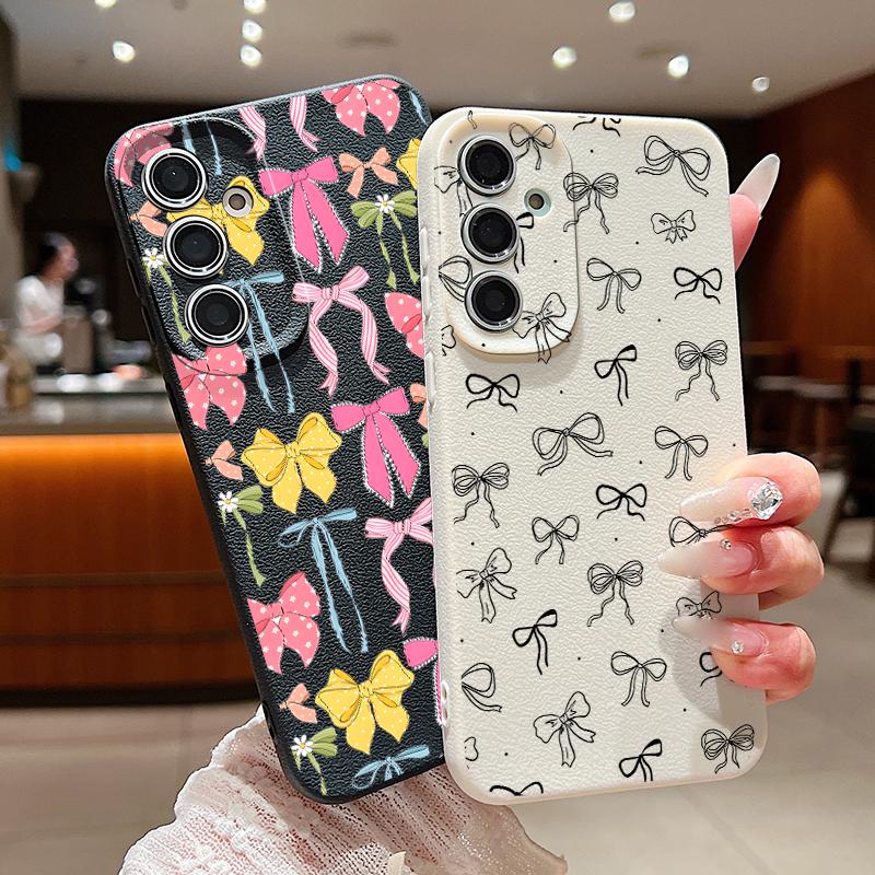 Bowknots Print Phone Case For Samsung A18 A57 A37 A17 A56 A36 A26 A16 A55 A35 A25 A15 A54 S21 FE S22 S23 S24 Plus S25 S26 Ultra Silicone Cover