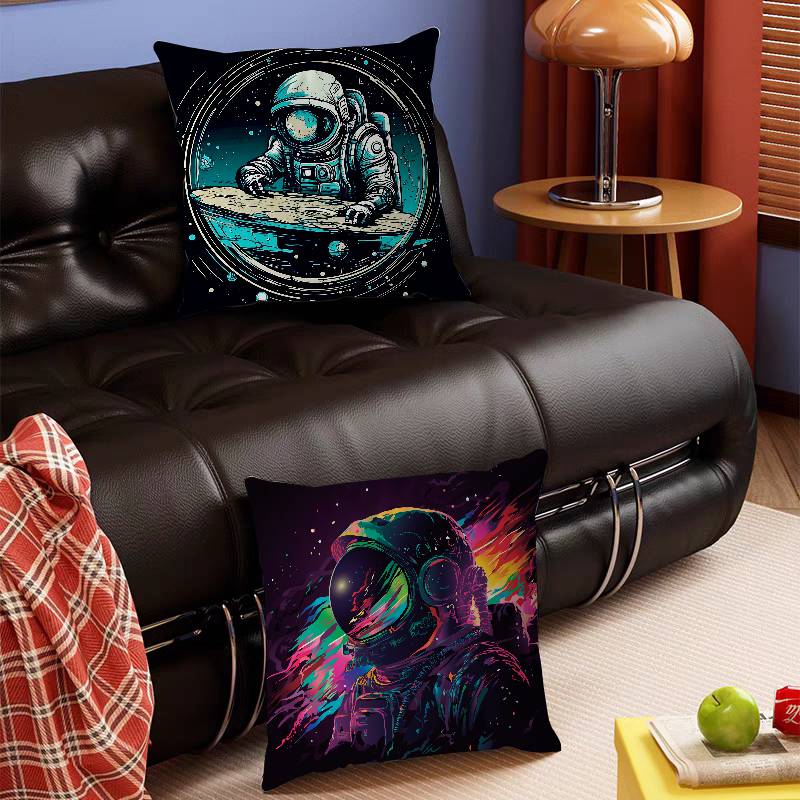 Tecknad Rymd Astronaut Örngott Hem Sängkläder Dekorativt Örngott Bröllop Supermjukt Örngott
