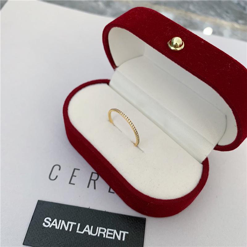 Elegant Thin Band Ring with 40 Sparkling Diamonds: A Simple, Beautiful Half-Circle Design Perfect for Stacking and Everyday Wear.