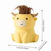 Cartoon Novelty Highland Cow Night Light Dimmable Timing Rechargeable LED Lamp Squishy Cute Bedside Nightlight for Breastfeeding