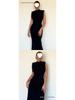 New Style Women's European & American Fashion: Sleeveless Slim Fit Padded Shoulder Hip Skirt