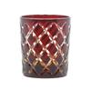 Jinzhi Edo cut crystal glass whiskey glass Riwei hand-carved rhombus pattern hand-carved
