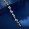 14K Gold Plated Fashion Tennis Bracelet 8mm Round Full Zircon Bracelets for Women