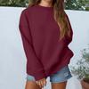 Women's Loose Sports Round Neck Sweatshirt Long Sleeve Casual Top Pullover Sweatshirt