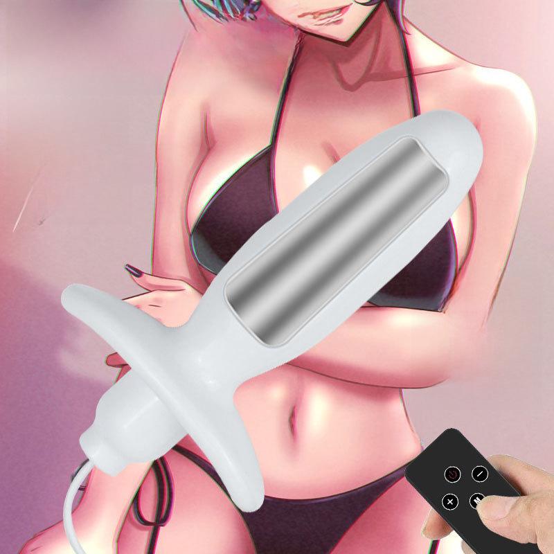 Rechargeable Remote-Control Shock Anal Plug - Erotic BDSM Device for Anus and Vagina Stimulation