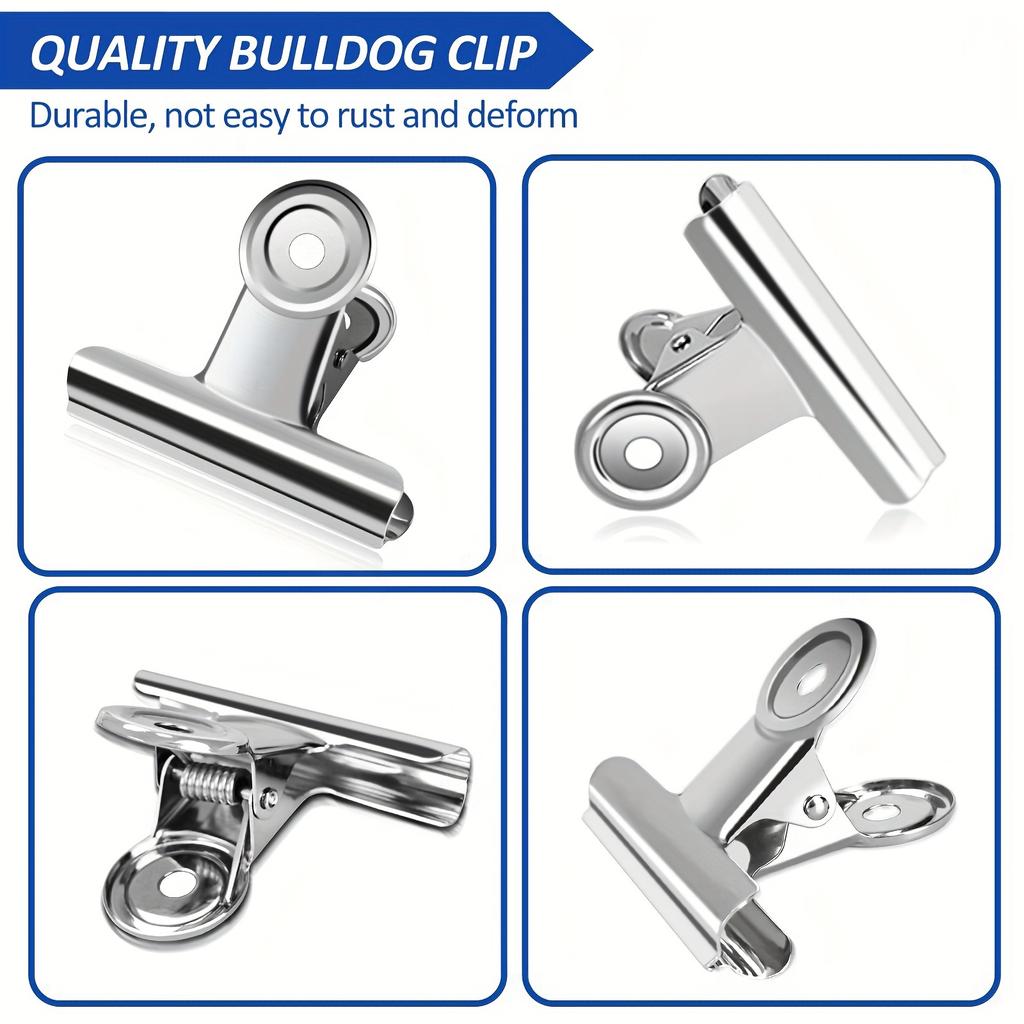 6pcs Food Bag Sealing Clips, Reusable Heavy Duty Stainless Steel Clips, Multipurpose Air Tight Seal Clip, Home Accessories