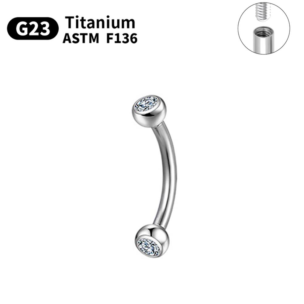 1/5/10pcs G23 Titanium Piercings Labret Stud Lip Nose Piercing Kit Eyebrow C Rod Body Jewelry ASTM-F136 Cartilage Earring