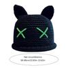Popular Bobble Hat Knit Beanie Hat with Cat Ear Women Winter Warm Hat Sweet Girls Bucket Hat Soft Breathable Skull Cap