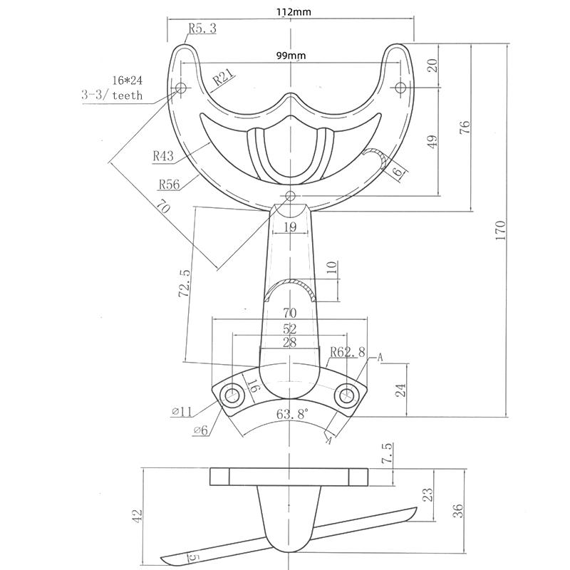 Soporte de Brazo de Repuesto Soporte de Ventilador Componentes de Techo Piezas de Ferretería Accesorios de Varilla de Soporte de Luz para Ventilador de Techo