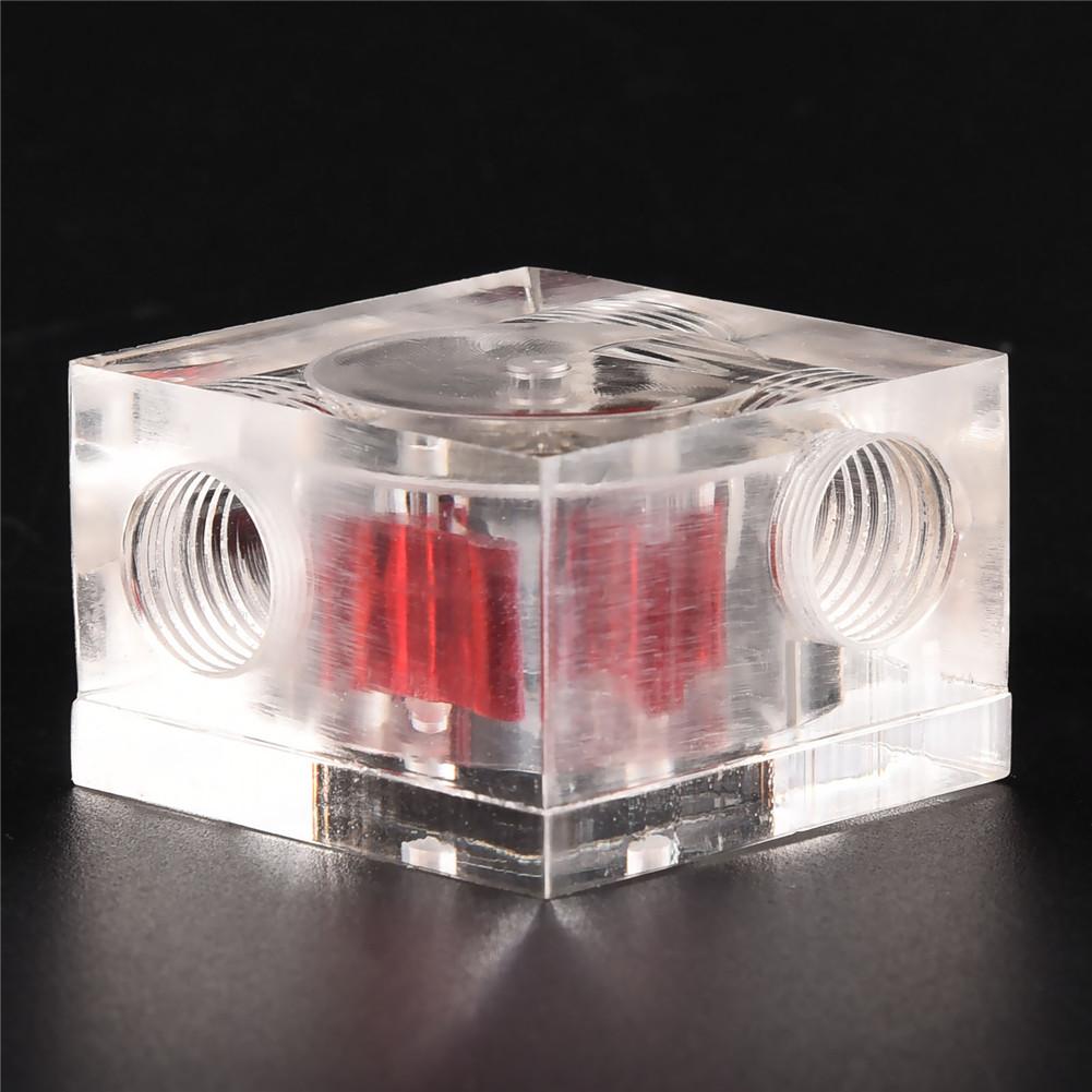 3 Impeller Flow Meter Indicator for PC Water Cooling System G14 Thread Quadrate 3 Ways