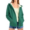 Womens Fleece Lined Hoodie Winter Zip Up Jacket Cozy Warm Thicken Thermal Hooded Sweatshirt Coat With Pockets