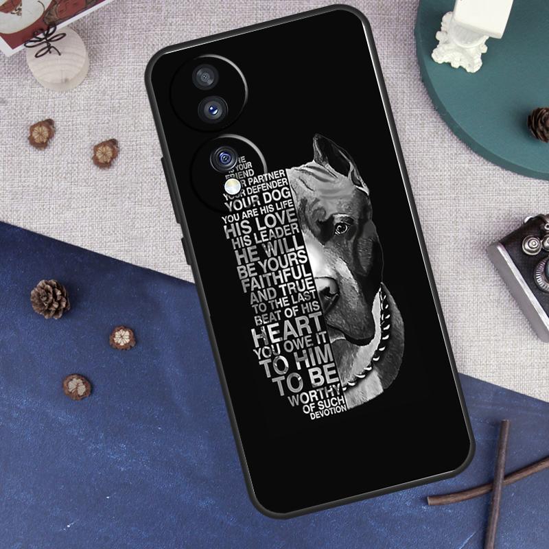Cute Pit Bull Dog Pitbull Case For Honor Magic 7 6 5 8 Pro Cover For Honor 400 200 50 70 90 Lite X8a X8b X9a X9b X9c