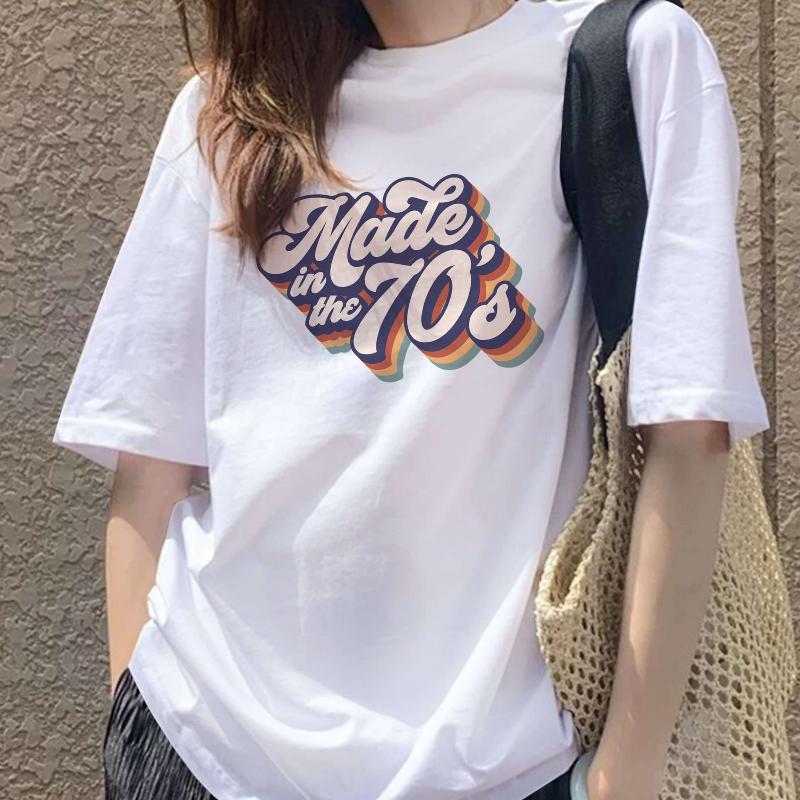 

Loose Printed Women s Short Sleeve T-Shirt, Suitable for Street Style & Daily XXL белый