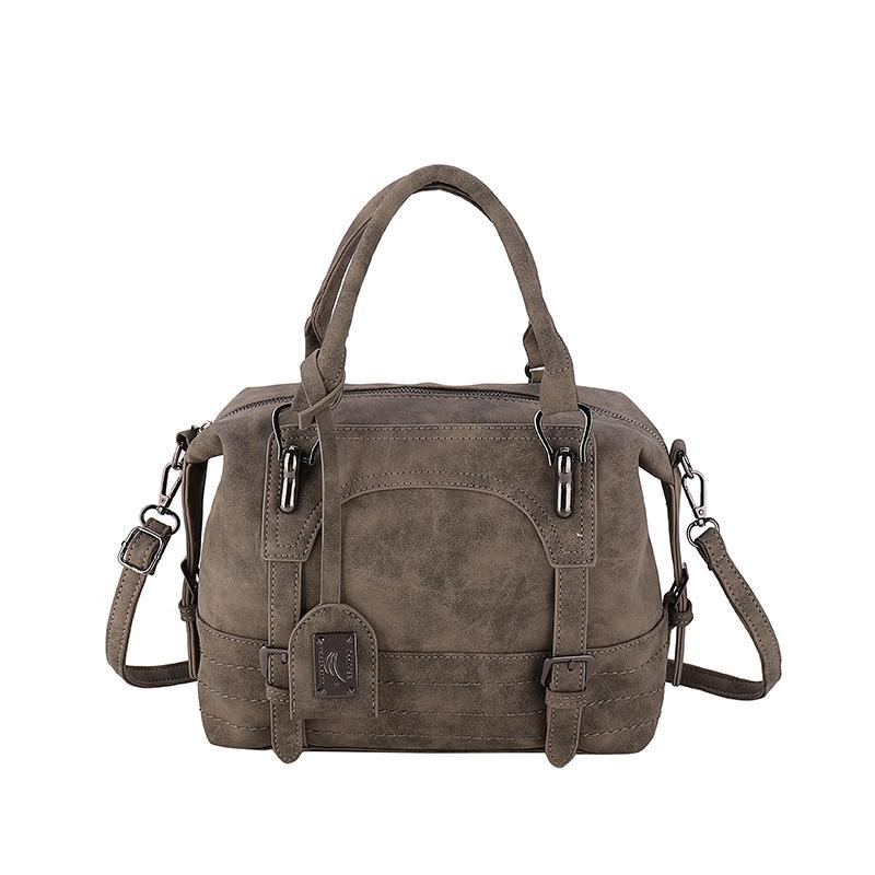 2025 Vintage frosted women's shoulder bag, crossbody bag, large capacity women's handbag, Boston luxury women's bag
