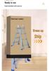 Multifunctional Telescopic A-frame Ladder with Carbon Steel and Thickened Iron