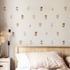 6Pcs Wall Decals, Flower Print Wall Stickers, Self-Adhesive Removable Waterproof Wall Decals for Home Bedroom Living Room Kids Room