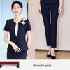 2025 Stylish Professional Suit: Spring/Summer Short Sleeve Workwear for Jewelry Store, Hotel Reception, and Administrative Roles