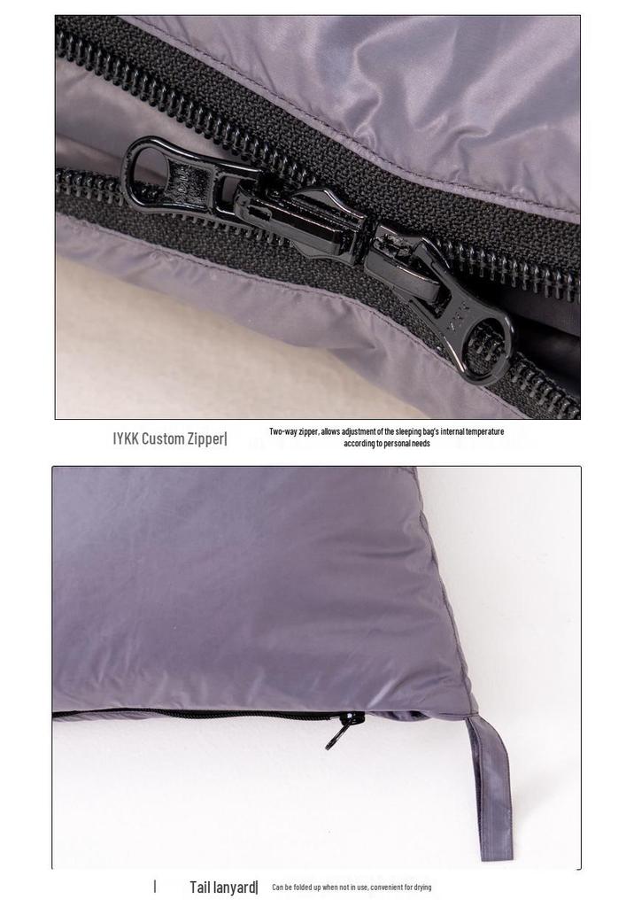 50% Duck Down Ultra-Light Double Sleeping Bag for All Seasons - Perfect for Outdoor Couples