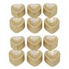 12 PCS LED Candle Lamp Gold Powder Heart Shape Tea Lights Secret Room Props for Christmas Wedding Party